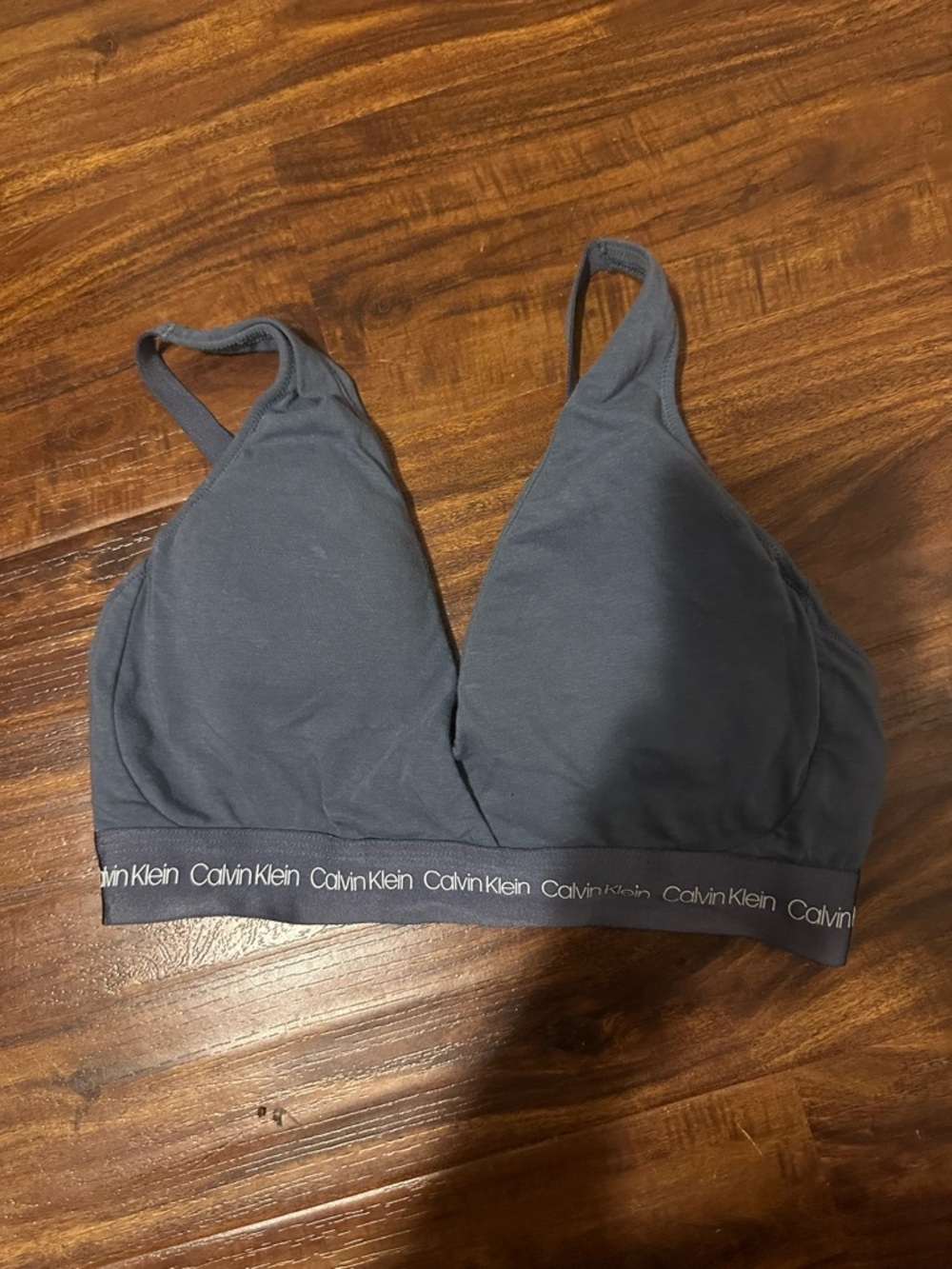 Calvin Klein Charcoal Gray Wireless Bralette